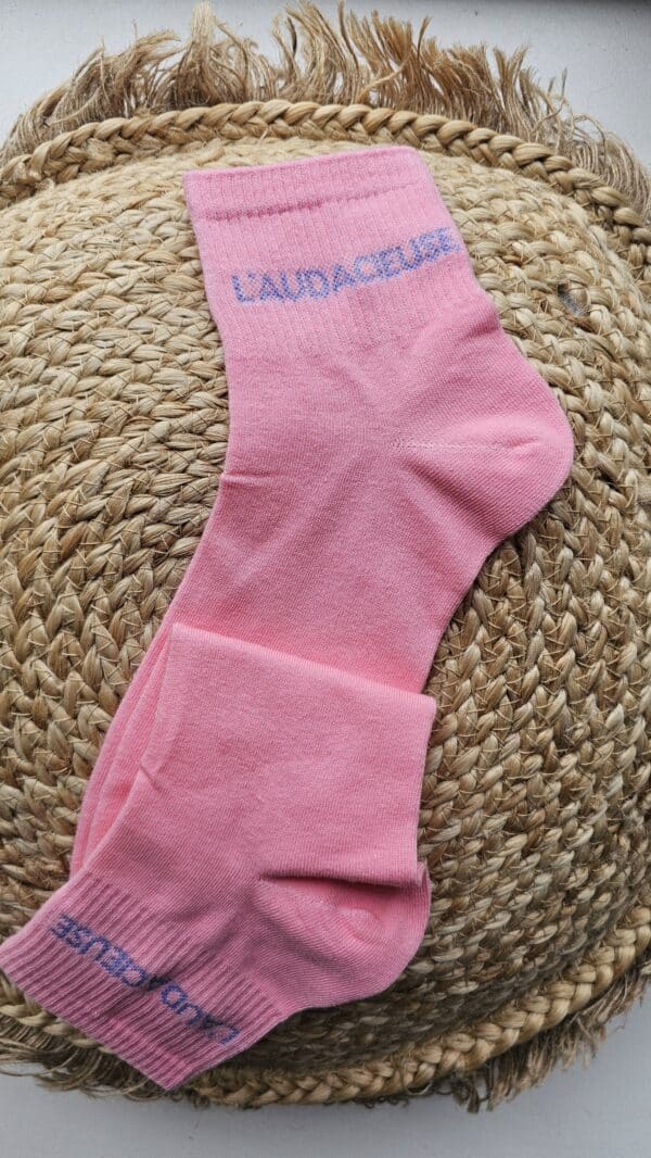 Chaussettes Audacieuse Rose – Image 2