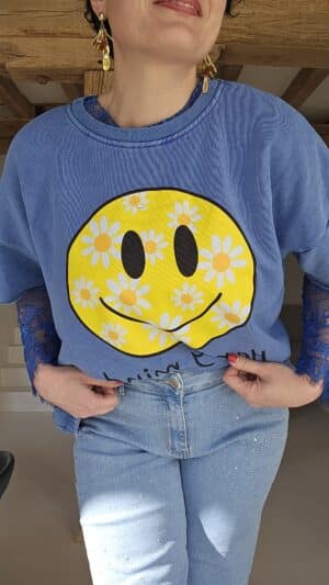 Sweat Smiley Bleu