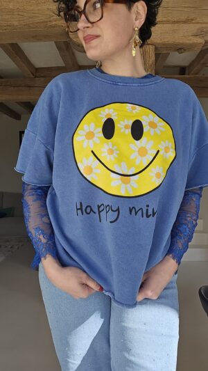 Sweat Smiley Bleu