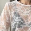 Top dentelle blanc