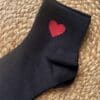 Chaussettes Coeur Noir