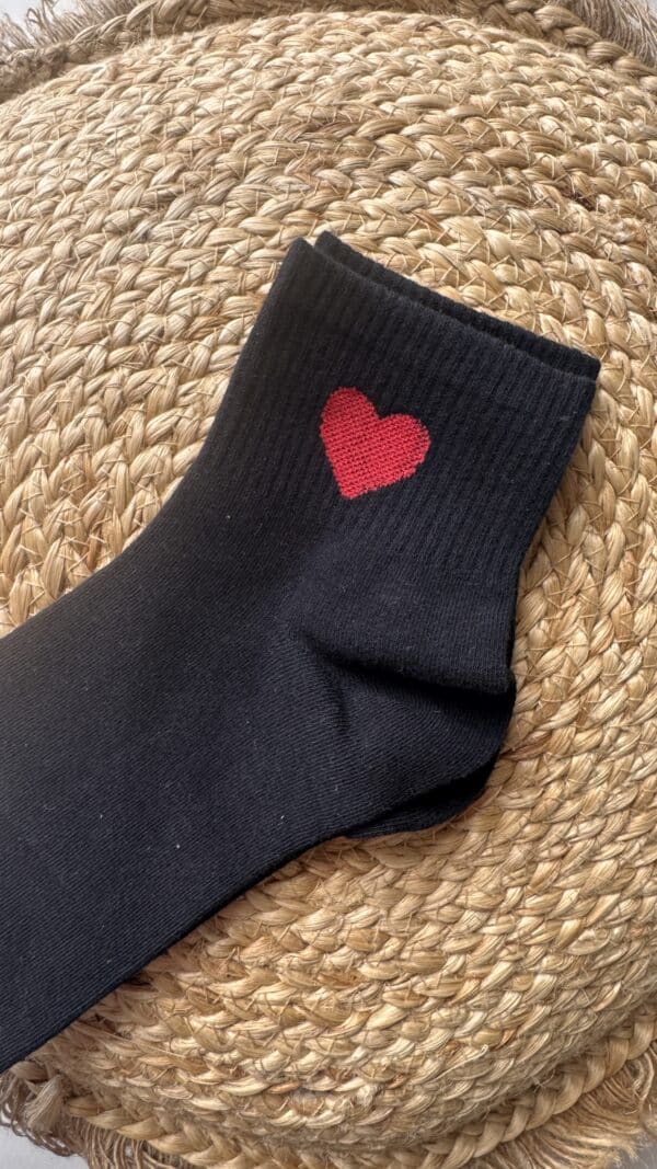 Chaussettes Coeur Noir