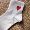 Chaussettes Coeur Blanc