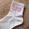 Chaussettes Telle mère Telle fille blanche et rose