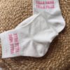 Chaussettes Telle mère Telle fille blanche et rose – Image 2