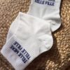 Chaussettes Telle mère Telle fille blanche et bleu – Image 2