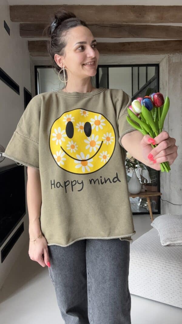 Sweat Smiley Kaki – Image 2