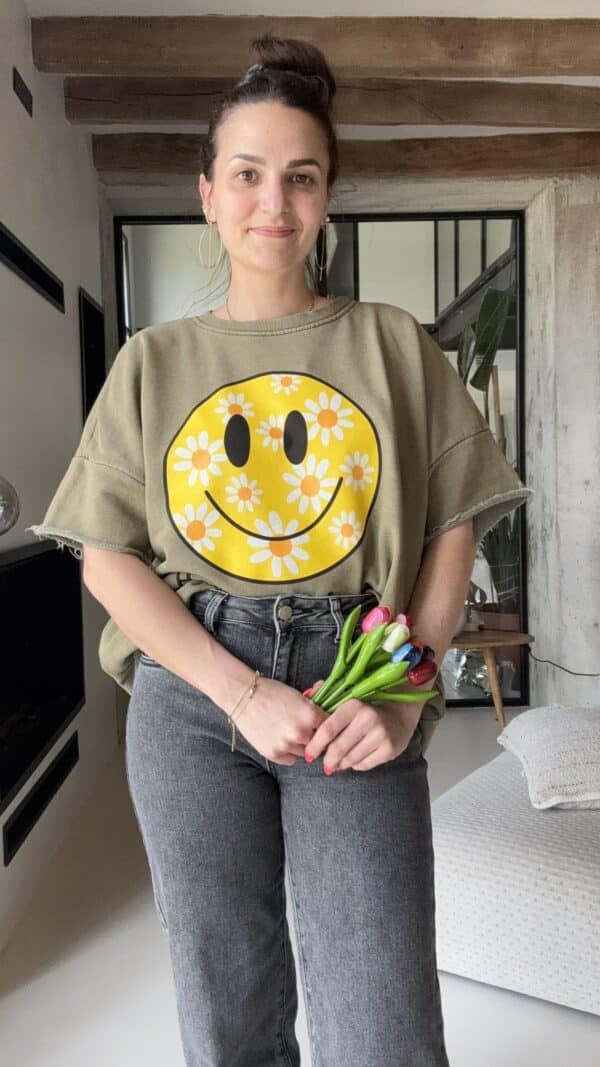 Sweat Smiley Kaki – Image 5