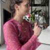 Top dentelle Fushia