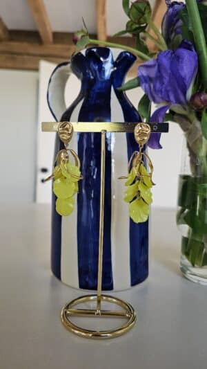 Boucles d’Oreilles fleur jaune