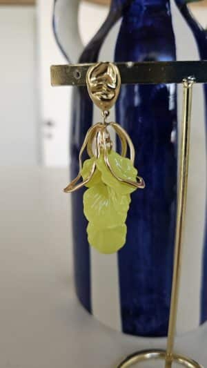 Boucles d’Oreilles fleur jaune