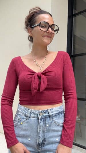 Crop Top bordeaux