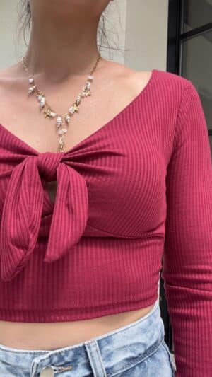 Crop Top bordeaux