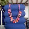 Collier cordon rose