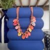 Collier cordon orange