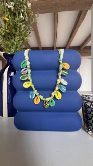Collier cordon vert
