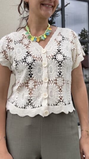 Gilet crochet Coline