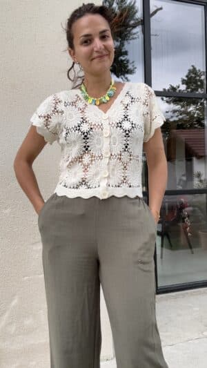 Gilet crochet Coline