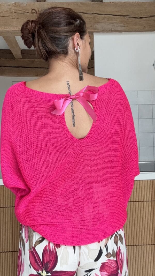 Pull noeud rose – Image 3