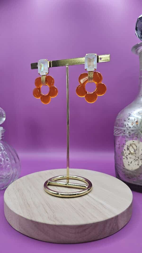 Boucles d'Oreilles Martine Orange – Image 2