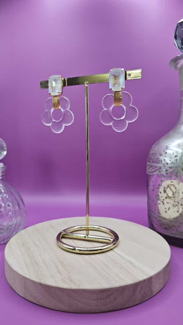Boucles d'Oreilles Martine Transparente – Image 2