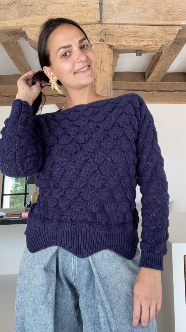 Pull Yvone bleu – Image 3