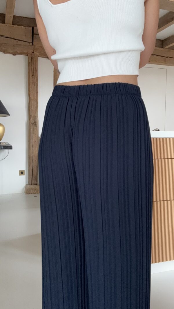 Pantalon plissé marine – Image 4