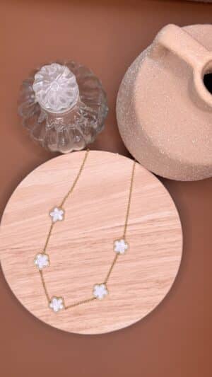 Collier Trèfle Blanc