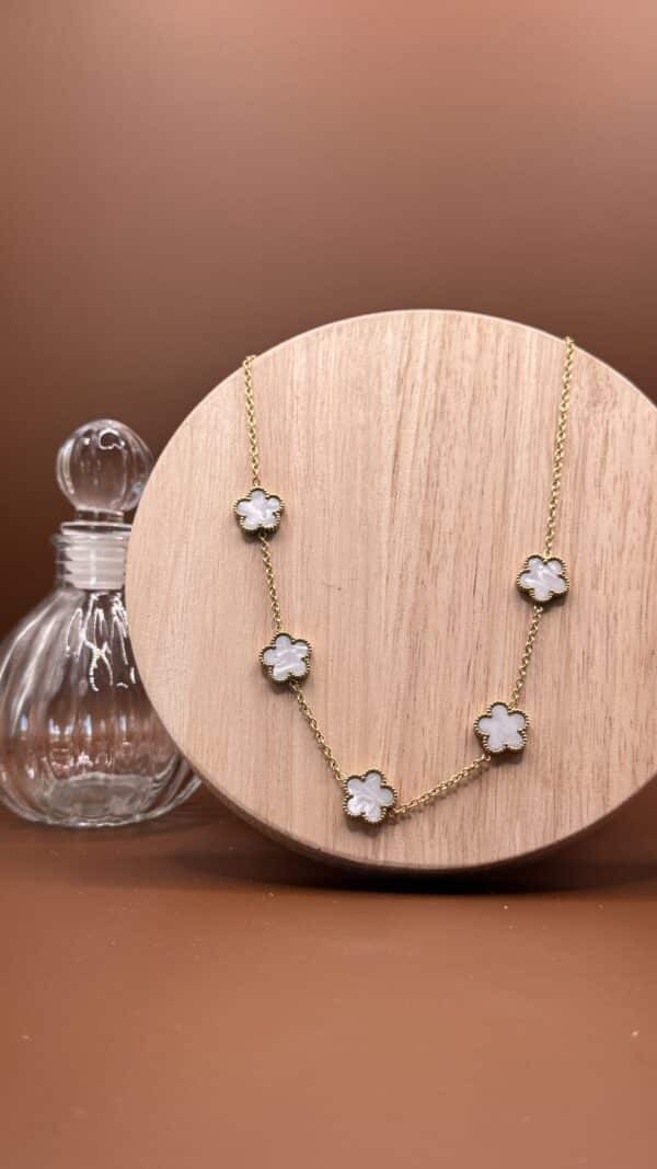 Collier Trèfle Blanc