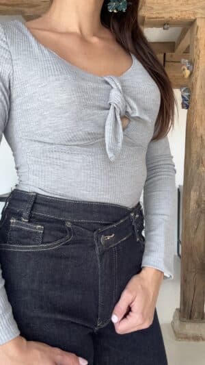 Crop Top Gris