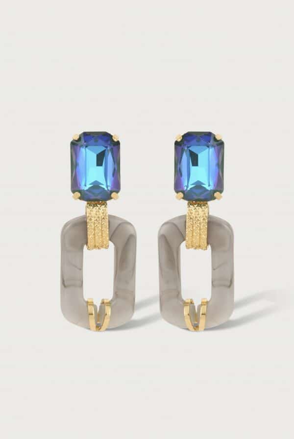 Boucles d'Oreilles Assia Emeraude – Image 2
