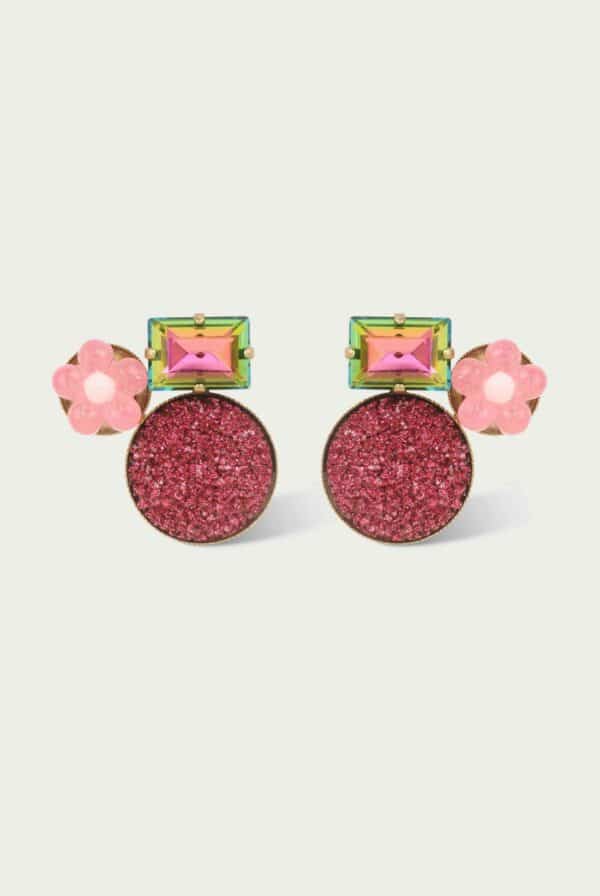 Boucles d'Oreilles à clip Laya rose