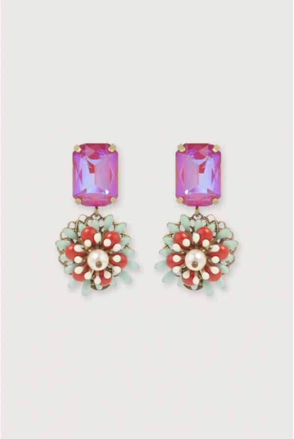 Boucles d'Oreilles Camille Rouge
