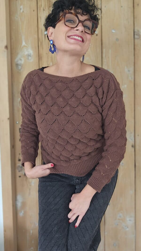 Pull Yvonne chocolat – Image 3