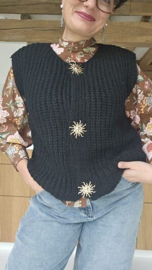 Gilet Maria Noir