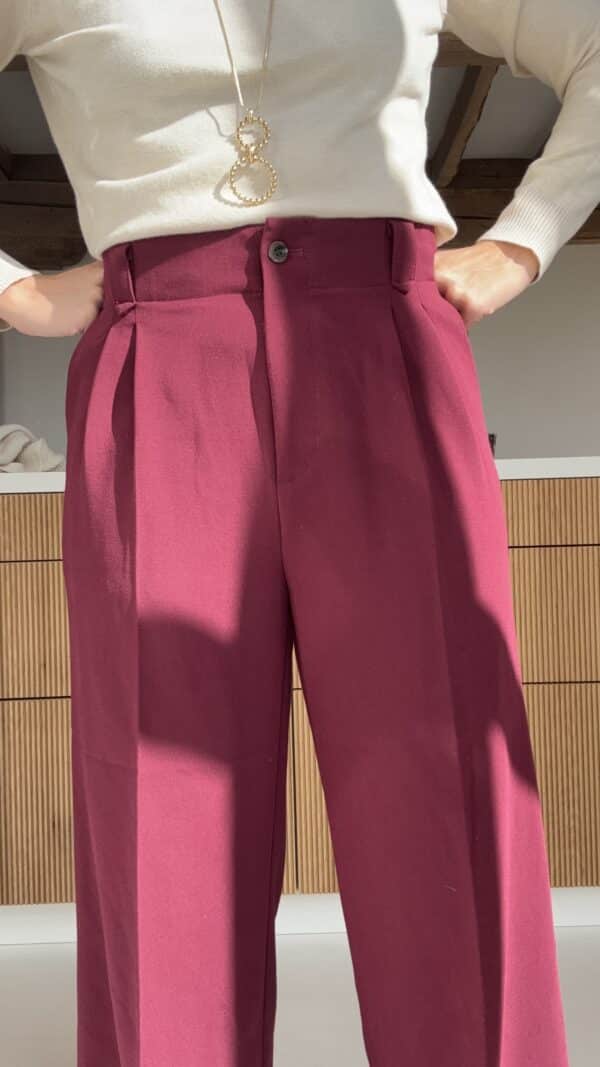 Pantalon Lau Bordeaux – Image 3