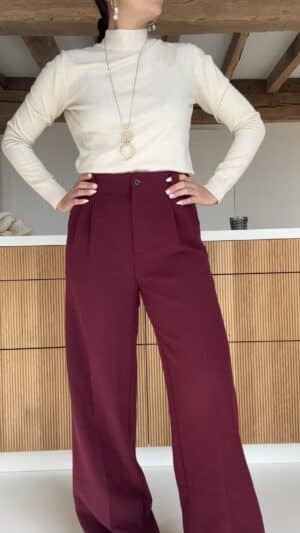 Pantalon Lau Bordeaux