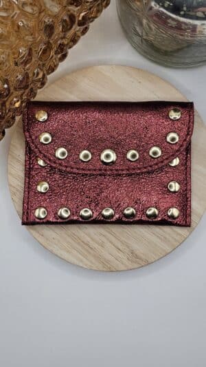 Porte Monnaie Rock Bordeau