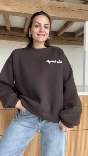 Sweat Apres Ski chocolat