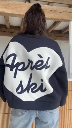 Sweat Apres Ski bleu marine