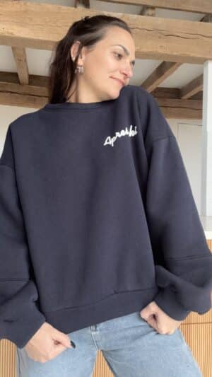 Sweat Apres Ski bleu marine