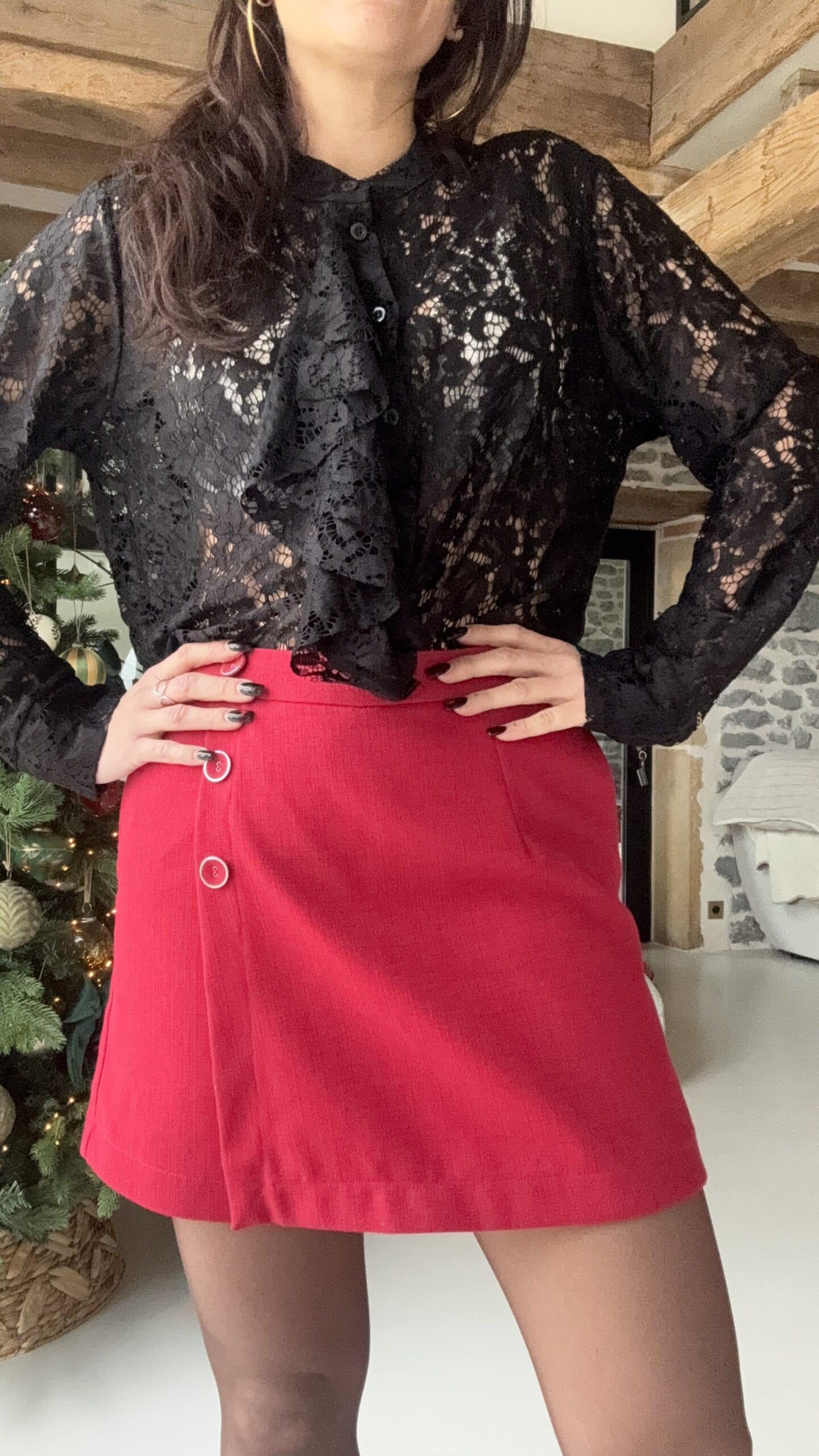 Jupe short Marva Rouge – Image 5