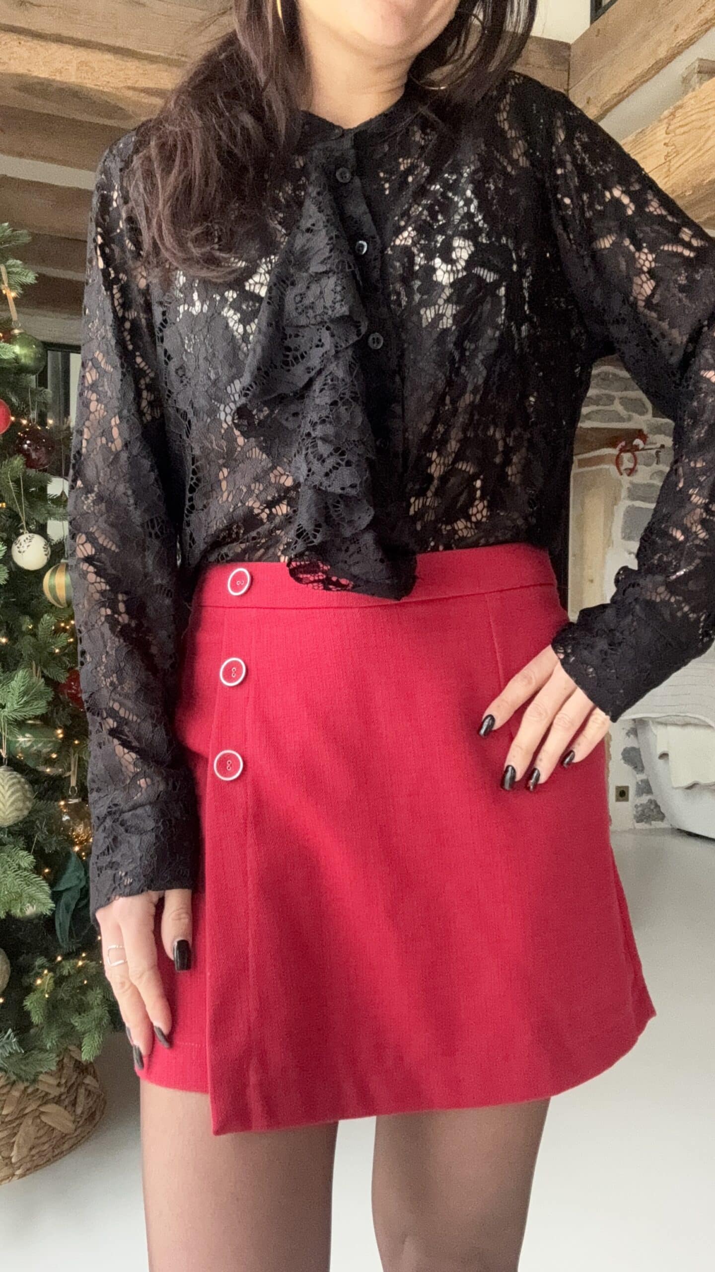 Jupe short Marva Rouge