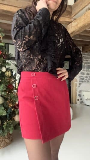 Jupe short Marva Rouge