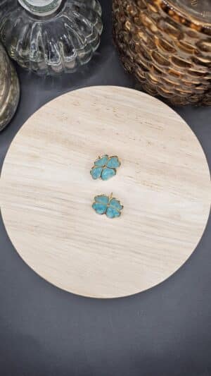 Boucles d&rsquo;oreilles Trèfle Vert