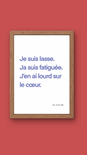 Affiche Lourd sur le coeur