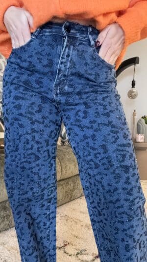 Pantalon panthère bleu