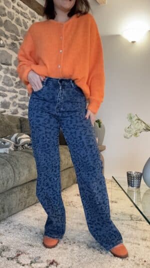 Pantalon panthère bleu