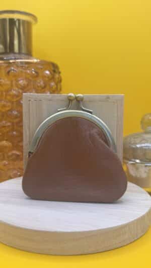 Porte monnaie marron Pascale