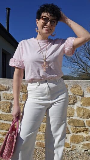 Tee Shirt Folie Rose